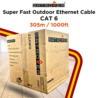 CAT6 Outdoor UTP Cable 1000ft (305m) – 23AWG, ISO9001 Certified, UV & Weather Resistant, High-Performance Ethernet, PoE & 250MHz Network Cable