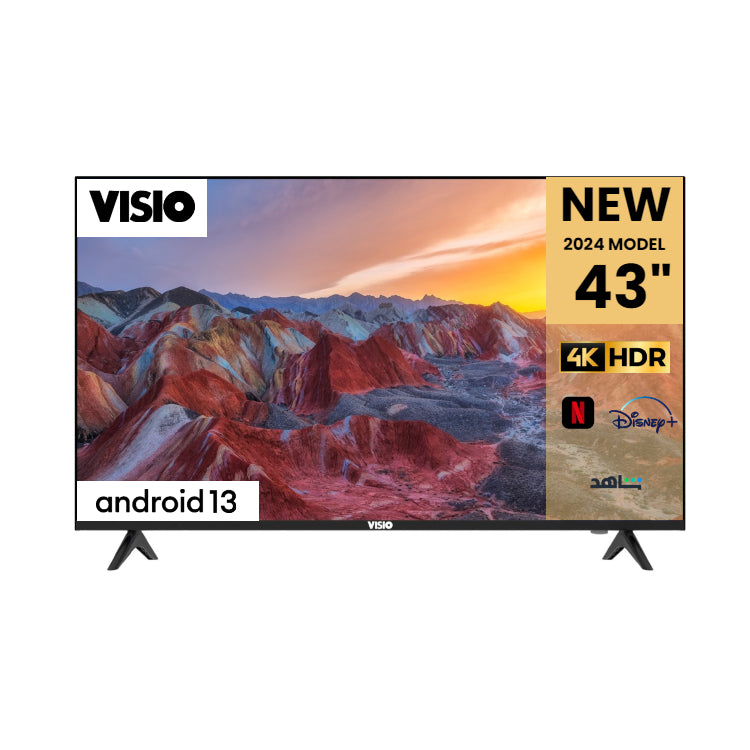 43" VISIO Smart LED TV Android 13 - with Built-in Satellite Receiver 4K + HDR 43VSS224K