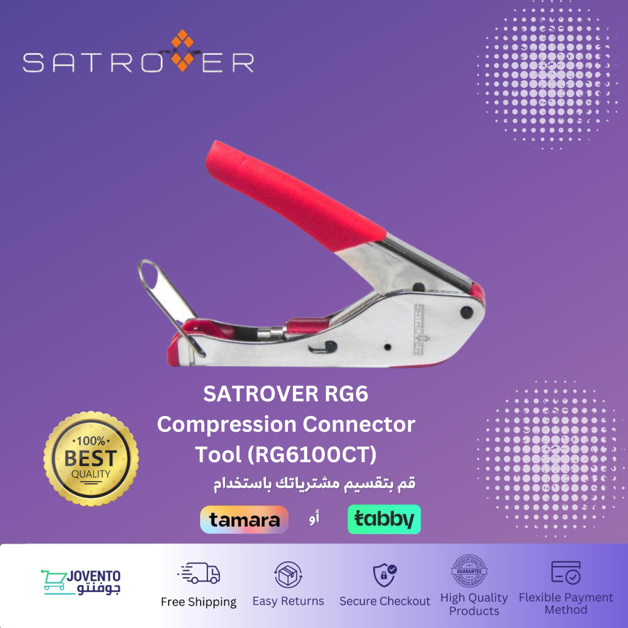 SATROVER RG6 Compression Connector Tool (RG6100CT)