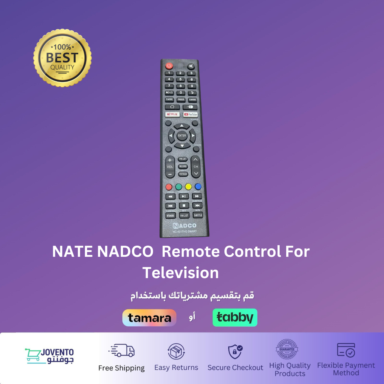 NATE NADCO  Remote Control For Television