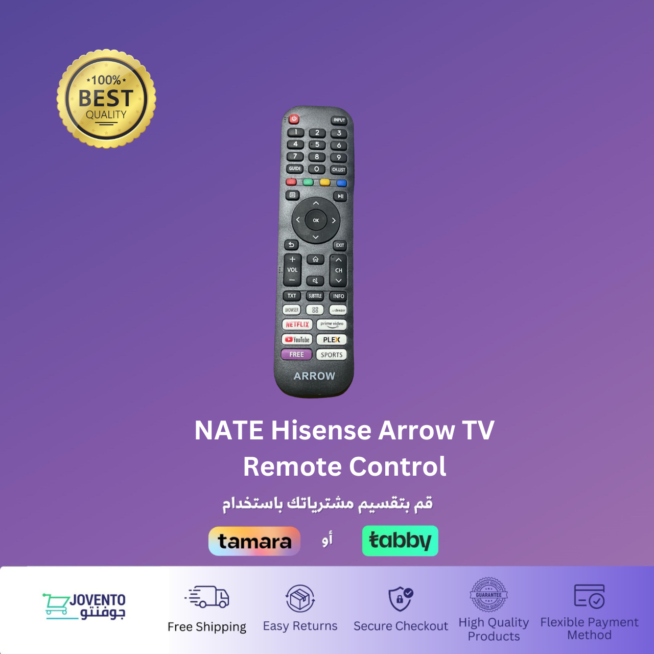 NATE Hisense Arrow TV Remote Control