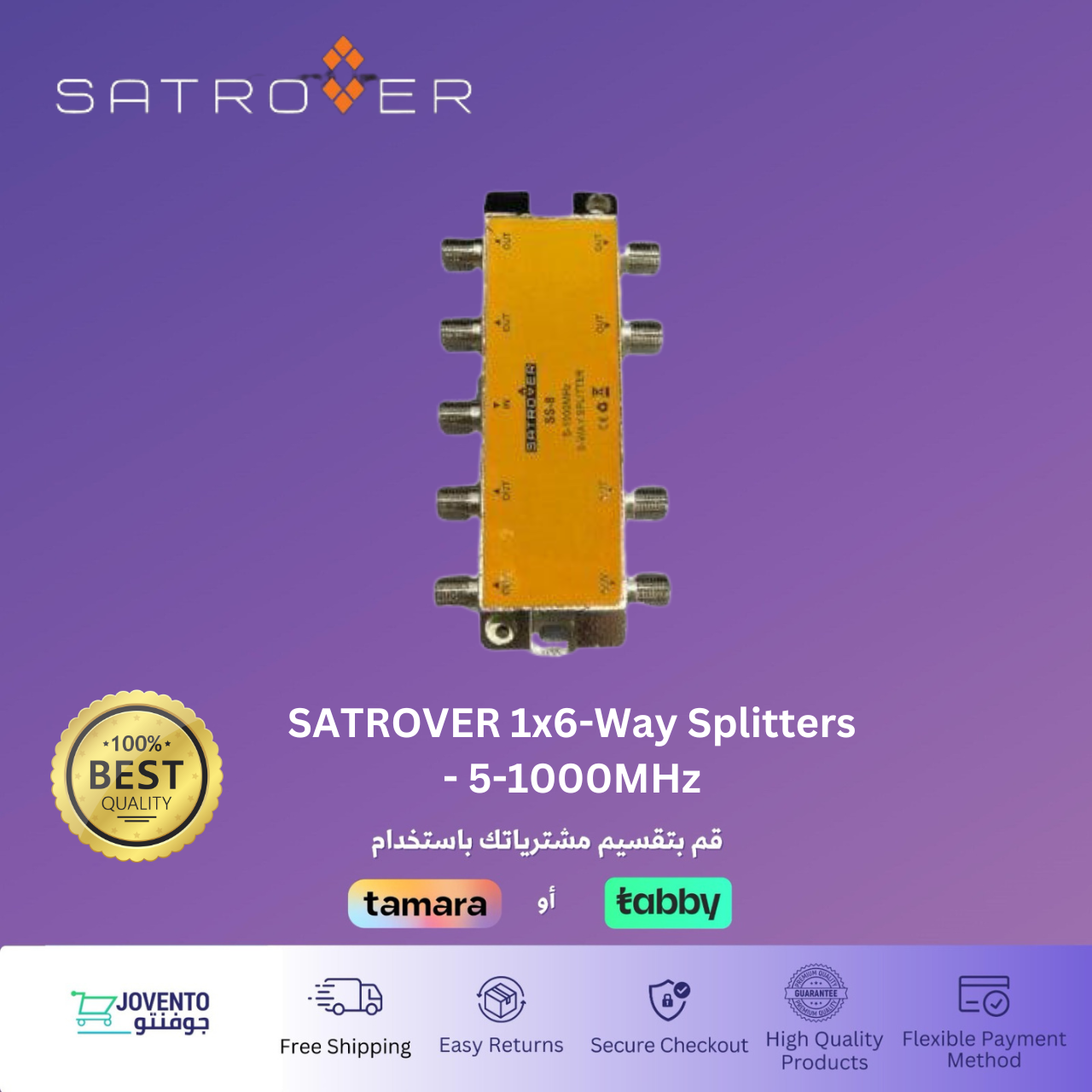 SATROVER 1x8-Way Splitters - 5-1000MHz